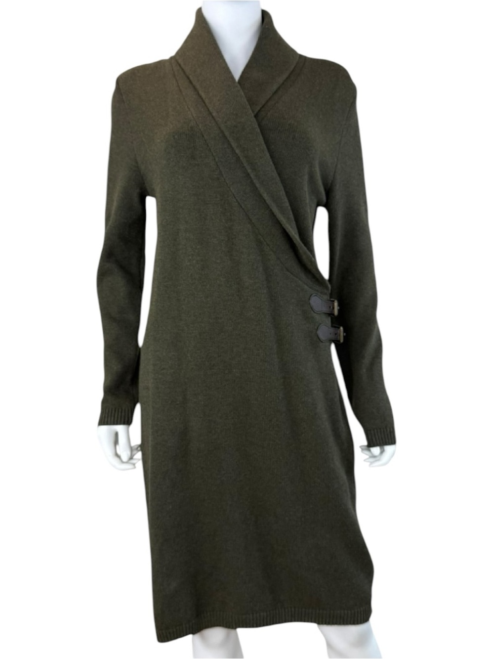 LAUREN Ralph Lauren NWT Green Haddon Hall Sweater Dress Size L H0816